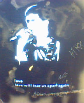 Ian Curtis spray stencil